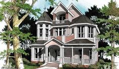 this is an artist's rendering of the victorian style house plans for homes and apartments