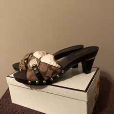 Brand New...Never Worn. Coach Sandals, Pleaser Heels, Boho Lifestyle, Fits Clothes, Shoe Inspo, Fashion Board, Jewelry Outfit, Carrie Bradshaw, Summer Sandals