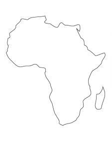 the outline of africa on a white background