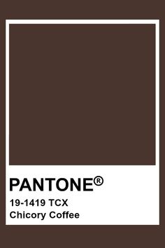 the pantone color is shown in brown and white