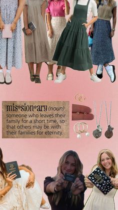 a collage of different women in dresses and necklaces, with the caption missstorar mom someone who leaves their family on that others may be with their families for