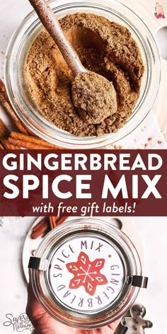 gingerbread spice mix with free gift labels