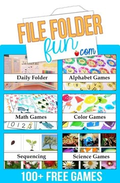 the free file folder fun game is available for kids to play with and learn how to use