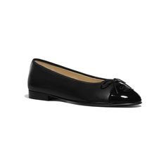 Chanel Black Lambskin & Patent Calfskin Ballerinas Chanel Ballerina Flats, Chanel Ballerina, Moda Chanel, Chanel Watch, Pretty Accessories, Black Ballerina, Fashion Shoes Flats