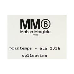 the logo for maison margiela paris's printemps - ete 2016 collection