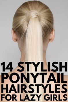 14 Ponytail Hairstyles for Work | From a simple low or high pony, to elegant, messy, and unique updos, to ponytails with bangs, this collection of step by step hair tutorials will teach you how to take your straight or curly hair from good to great for the perfect office look your co-workers will love. #ponytail #ponytailhairstyles #ponytailtutorials Ponytail Hairstyles For Work, Elegant Hairstyles For Short Hair, Best Ponytail Hairstyles, Unique Updos, Hairstyle Magazine, Best Ponytail, Hairstyles For Long Hair Easy, Braided Ponytails, Hairstyles For Work