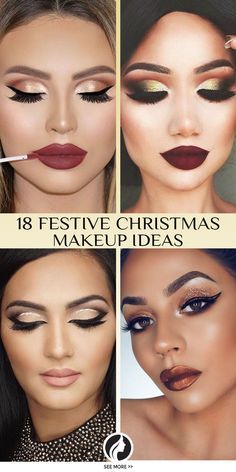 Christmas Makeup Looks, Christmas Makeup Simple, Christmas Makeup Look, Holiday Makeup Looks, Christmas Beauty, Holiday Makeup, Christmas Makeup, Christmas Photoshoot