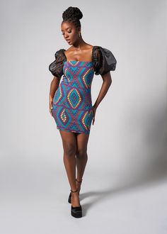 Organza Puff Sleeves, Dress With Organza, Organza Sleeves, Sleeves Dress, African Dresses, African Inspired, Fall Collections, African Dress, Swimwear Accessories