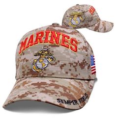 Sdpmma Digital Pride Motto Marines New Arrivals Virginia City Motorcycle Company Apparel Marine Ball, Crown Embroidery, Patriotic Projects, Event Shirts, Baseball Caps Fashion, Semper Fi, Camo Hats, Digital Camo, Military Hat