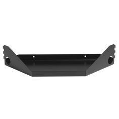 a black shelf with two holes on the bottom and one hole in the middle for storage