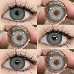 #BrownEyes #BlueEyes #GreenEyes #HazelEyes #GreyEyes #BlackEyes #ColoredContacts #ContactLenses #LensStyle #EyeColor Big Eye Contacts, Black Contacts, Anime Features, Natural Contact Lenses, Contact Lenses Case