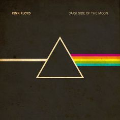 the dark side of the moon is shown in pink floyd's album cover art