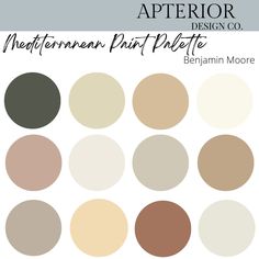 the different shades of neutral and brown in this color scheme for interior paint palettes