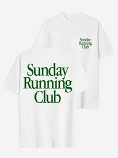 Step into comfort with the "Sunday Running Club" Unisex Heavy White Cotton Oversized T-shirt. Designed for both durability and style, this t-shirt is perfect for runners who appreciate leisure just as much as their active lifestyle. Whether you're hitting the pavement early in the morning or enjoying a casual weekend, this tee is your go-to for ultimate comfort. Made with high-quality, heavy white cotton, it ensures breathability and long-lasting wear. The oversized fit provides a modern look an Merchandise Designs, Minimal Shirt Design, Brand Event, Running Club, Club T Shirt, The Cult, Club Shirts, Find Your Style, 로고 디자인