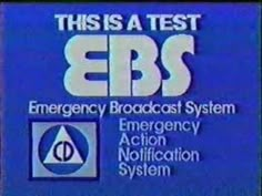 this is a test logo for the emergency broadcast system, which also has an ebs symbol on it