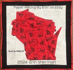 the cover of paper piecing by ern on etsy