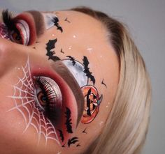 Spiderweb Pumpkin, Carnaval Make-up, Makeup Clown, Make Up Designs