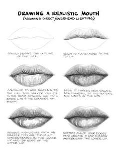 how to draw realistic lips for beginners