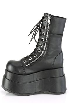 BEAR-265 Vegan Platform Boots-Demonia-Tragic Beautiful Black Boots Chunky, Hologram Shoes, Emo Boots, Demonia Boots, Alternative Shoes, Goth Boots, Demonia Shoes, Vegan Leather Boots, Black Platform Boots