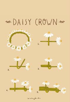 daisy crown instructions on how to make the flower wreath for your child's room