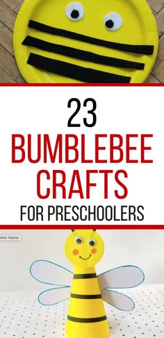 Letter B bumblebee crafts Spring Animal Crafts, Bug And Insect Crafts, Animal Crafts For Preschoolers, Bumblebee Crafts, Nature Arts And Crafts, Bumble Bee Craft, Bumble Bee Art