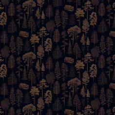 a black and gold forest with trees on it