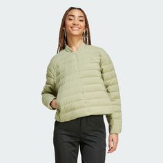 adidas Shop the Helionic Light Down Jacket - Green at adidas.com/us! See all the styles and colors of Helionic Light Down Jacket - Green at the official adidas online shop. Adidas Winter Athleisure Outerwear, Adidas Athleisure Winter Outerwear, Adidas Sportswear Outerwear For Outdoor Activities, Adidas Outdoor Sportswear Outerwear, Sporty Spring Puffer Jacket For Outdoor Activities, Sporty Spring Puffer Jacket For Outdoor, Adidas Outdoor Outerwear For Spring, Adidas Spring Outdoor Outerwear, Adidas Urban Nylon Outerwear