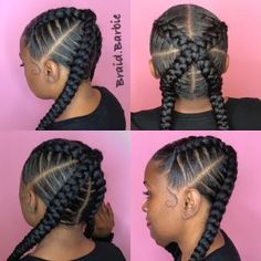 2 Feedin Braids, Braids 2023, Feedin Braids, Two Braid Hairstyles, Girls Hairstyles Braids, Girls Braids, Natural Hair Braids, Cornrow Hairstyles