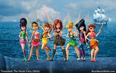 the pirate fairy dolls are all dressed in different outfits