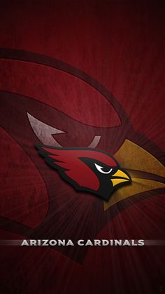 the arizona cardinals logo on a red background