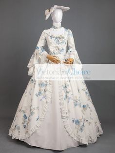 Georgian Style Bridgerton Dress Renaissance Lady Floral - Etsy Ball Gown Floral, Fancy Ball Gowns, Queen Gown, Marie Antoinette Dresses, Colonial Dress, Gown Floral, Princess Halloween Costume, Princess Ball Gowns, Womens Floral Dress