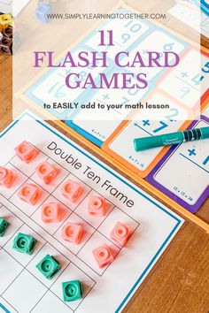 an easy and fun flash card game for kids to play with