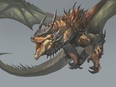 a very large dragon with sharp teeth on it's head