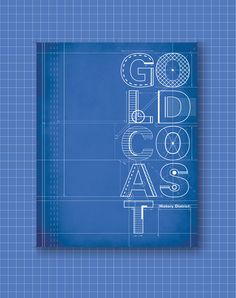 a blueprinted poster with the words god goes east on it