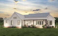 this is an artist's rendering of the farmhouse style house plans for small homes