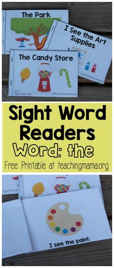 sight word readers with free printables to help them learn how to use sight words