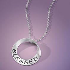 ‘Blessed’ is engraved upon a pendant with extraordinary properties, which in itself also suggests the everlasting. 'Blessed' is a well known aphorism alluding to many scriptural references and engraved and interspersed with a cross. #Christmas #gift #gifts #present #jewelry #blessed #necklace Mobius Jewelry, Tiny Cross, Love And Support, Artisan Design, Jewelry Creation, Handmade Artisan, Locket