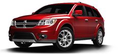 a red dodge suv is shown on a white background