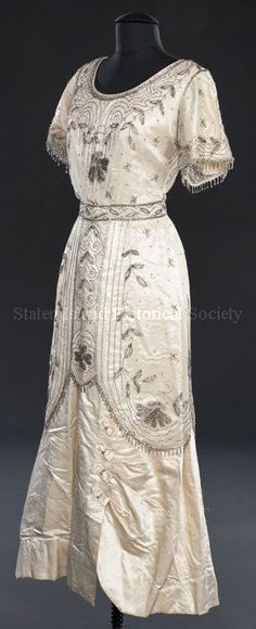 Dress 1900, 1910s Fashion, Wedding Dresses Beaded, Wedding Gowns Vintage