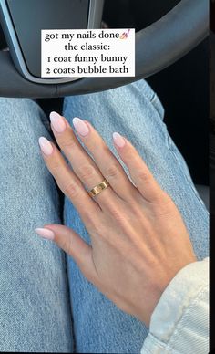 Milky White Nails Color Name, Basic Nails Ideas, Milky Pink Almond Nails, Neutral Nail Color, Abstract Nail, 2024 Nails