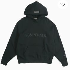 Fear Of God Essentials Fear Of God Essentials Ss20 Logo Hoodie 'Black' Fog-Ss20-402 Mens Pit To Pit 24" Unrealistic Wishlist, Cute Hoodies, Essentials Hoodie, Back To School Clothes, Bday Wishlist, Xmas Wishlist, Hoodie Oversize, Fear Of God Essentials, Xmas List