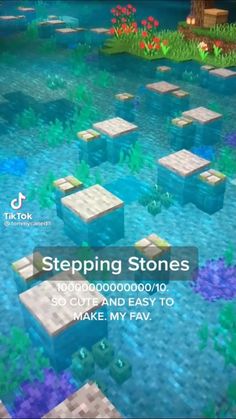 an image of stepping stones in the water with text that reads, step and easy to make