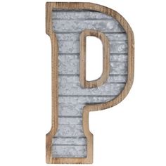 the letter p is made out of wood and stone