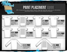 the print placement guide for t - shirts