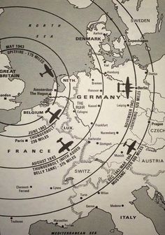 an old world map with airplanes flying over it and the names of major cities in german