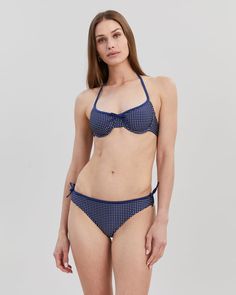 Meet our newest playful bikini bottom. Offering a low-rise, full-coverage silhouette with non-adjustable bow ties. Pair it with the matching Sydney Top. One Piece Top, Sofia Richie, Knitwear Dress, Blue Polka Dots, Low Rise, Matching Dresses, Midnight Blue, Best Sellers, Polka Dots