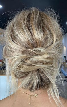 48. Messy Windblown Low Bun We don’t know about you, but we’re kind of over updo hairstyles, especially hot warmer seasons are ahead of... Hair Extensions Updo, Ball Hairstyles, Bangs Hairstyles, Wedding Hair Inspiration