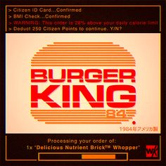 the burger king logo appears to be in an old computer game called burger king 80's