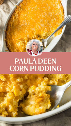 Paula Deen Corn Pudding Grandma's Corn Pudding, Paula Deen’s Corn Casserole Recipe, Sweet Creamed Corn Casserole, Sweet Cornbread Pudding, Best Corn Pudding Recipe Jiffy, Creamy Cheese Corn Casserole, Corn Casserole Jiffy Easy No Sour Cream, Thanksgiving Corn Pudding, Thanks Giving Corn Recipe