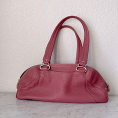 In Excellent Condition, Used Only A Few Times , Great Quality, 14x7x4 Inch , Handles Is 9 Inches From The Bag The Bag, Pink Leather, Cole Haan, Leather Shoulder Bag, Shoulder Bags, Handles, Bag Lady, Shoulder Bag, Leather